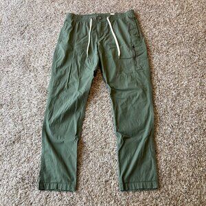 Vuori Ripstop Climber Pants Drawstring Tapered Mens XL Green V412 *FLAWS*